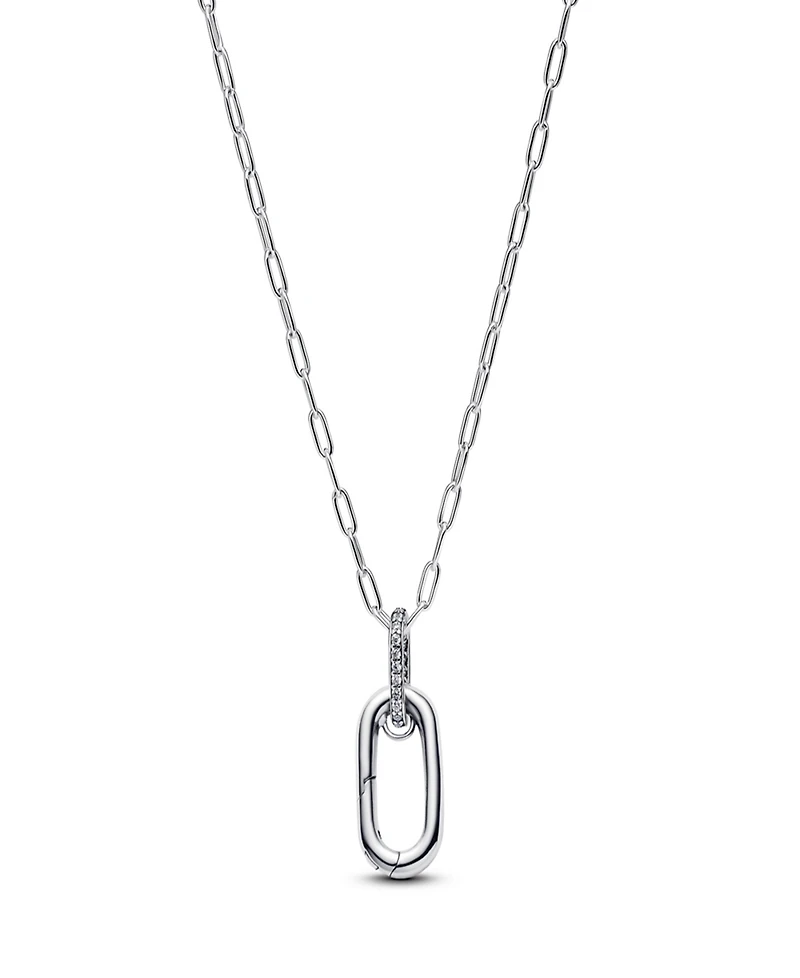 Pandora Cubic Zirconia Openable Link Pendant Necklace