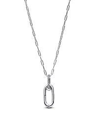 Pandora Cubic Zirconia Openable Link Pendant Necklace