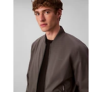 Calvin Klein Men's Logo-Print Matte Bomber Jacket