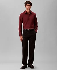 Calvin Klein Men's Slim Fit Supima Stretch Long Sleeve Button-Front Shirt