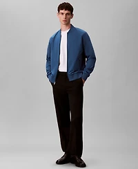 Calvin Klein Men's Logo-Print Matte Bomber Jacket
