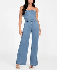 Guess Women's Donna Sleeveless Denim Jumpsuit