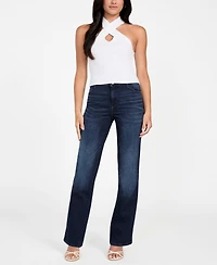 Guess Women's Straight Fit Mid Rise Jeans