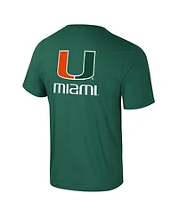 Colosseum Men's Green Miami Hurricanes Logo Lockup Active Blend T-Shirt