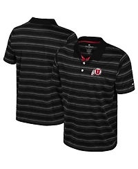 Colosseum Men's Black Utah Utes Milk Steak Polo Shirt