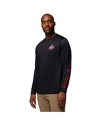 Columbia Men's Black Ohio State Buckeyes Phg Terminal Shot 3-Hit Long Sleeve T-Shirt