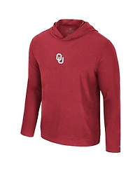Colosseum Men's Crimson Oklahoma Sooners Long Sleeve Hoodie T-Shirt