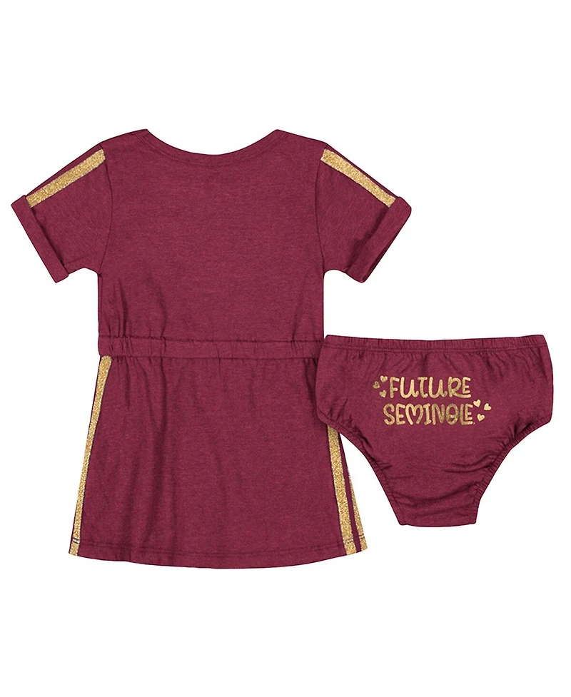 Colosseum Baby Boys and Girls Garnet Florida State Seminoles Xur Dress and Bloomer Set