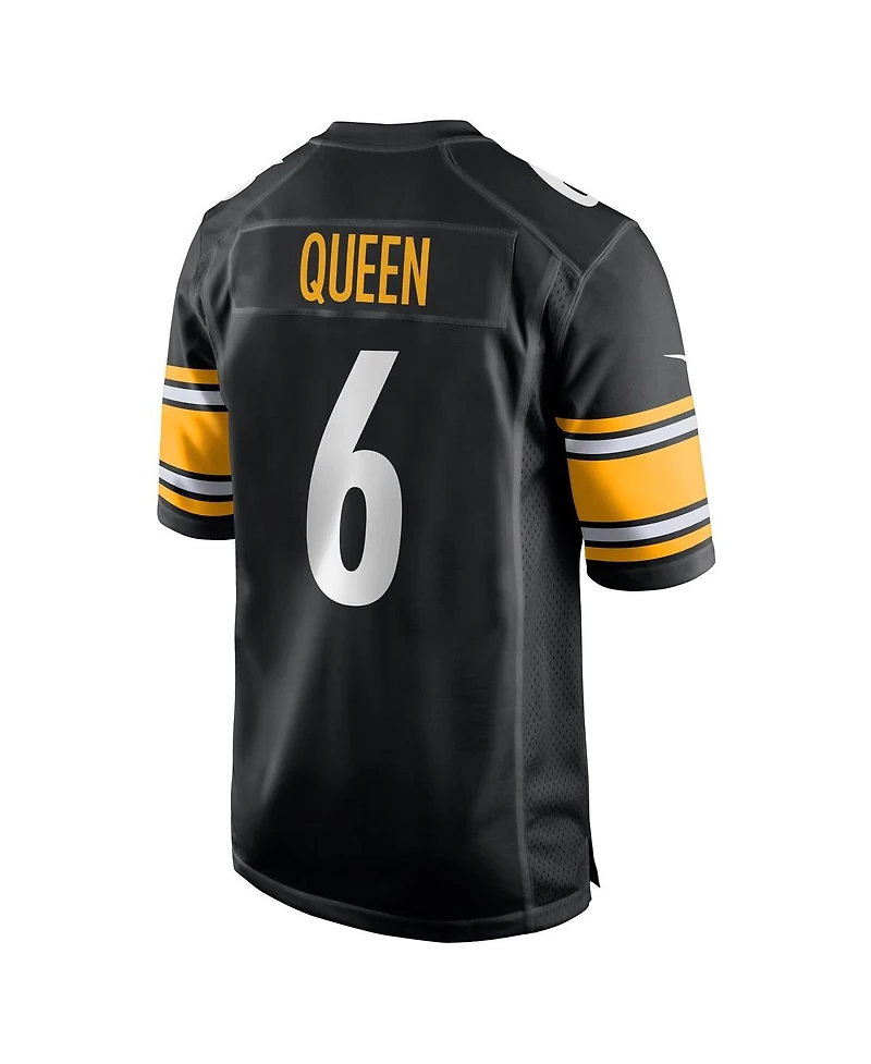 Nike Men's Patrick Queen Black Pittsburgh Steelers Game Player Jersey