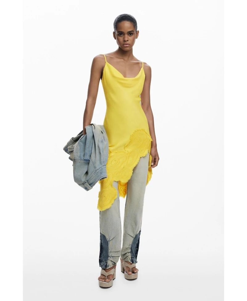 Desigual Women's Asymmetric slip dress