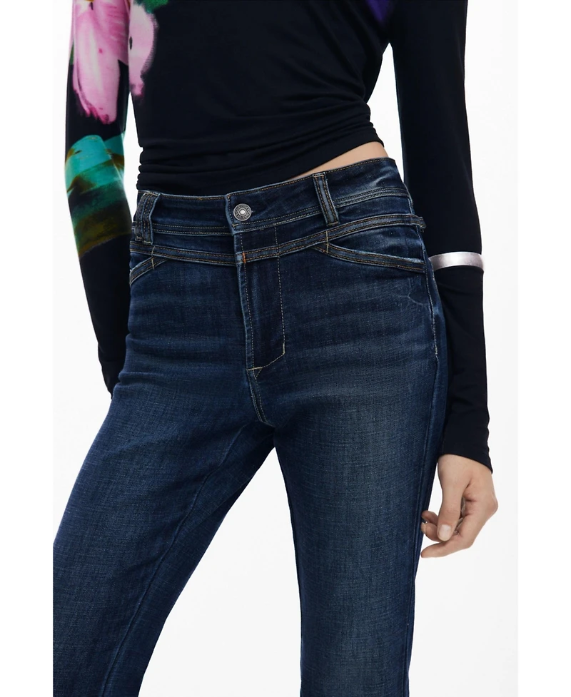Desigual Women's Washed flared jeans