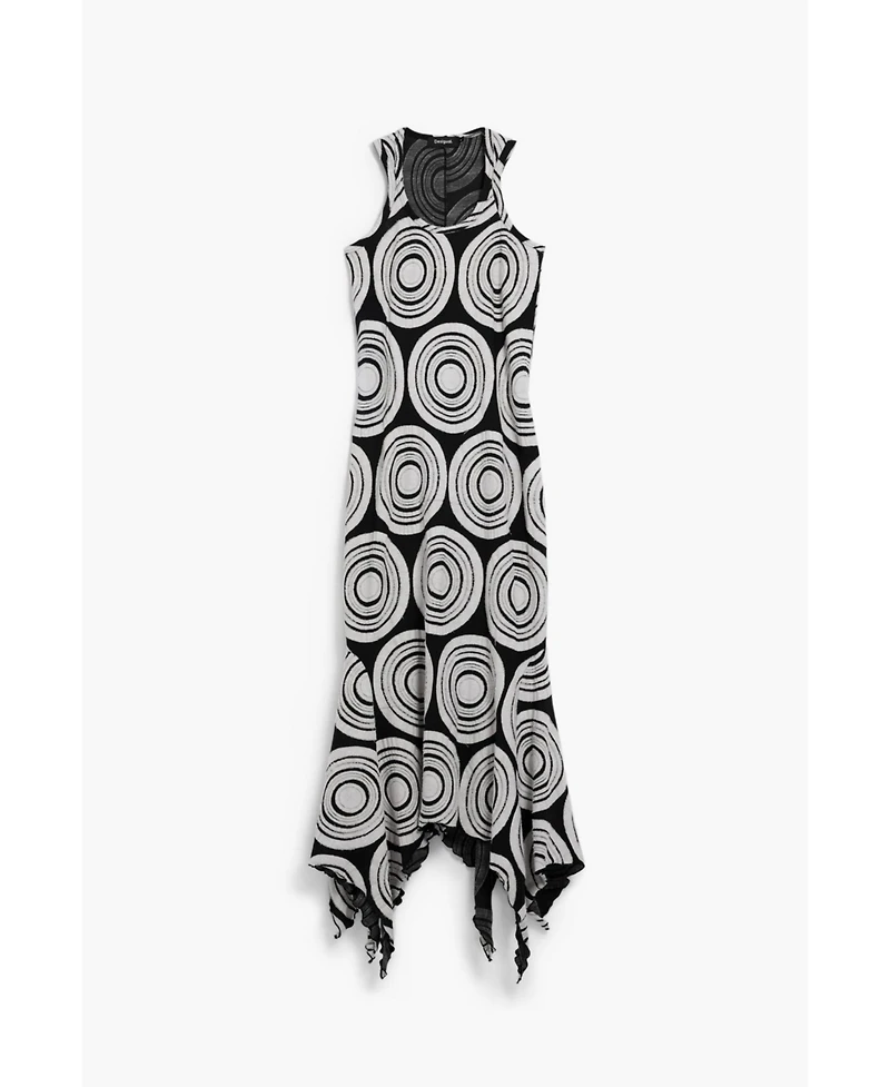 Desigual Women's Long dress with circles