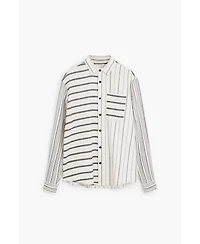 Desigual Men's Asymmetric striped shirt