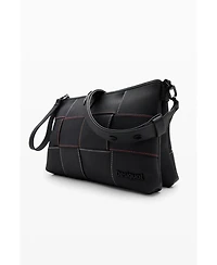 Desigual Women's Braided crossbody bag M with topstitching