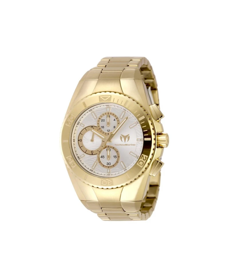 Technomarine Men's Tm-224022 Manta Chronograph Gmt Quartz Silver Dial Watch
