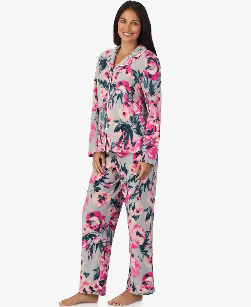 Cuddl Duds Women's 2-Piece Stretch Fleece Long Sleeve Pajama Set