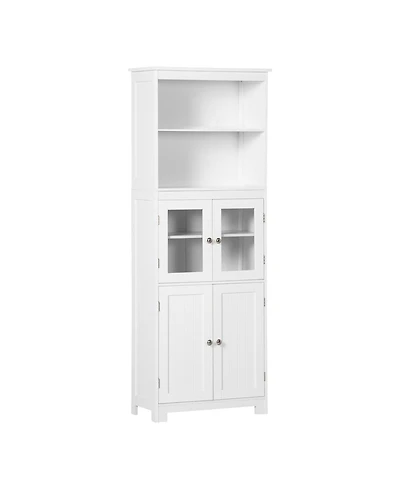 Modern Wooden Kitchen Storage Cabinet with Adjustable Shelves for Pantry and Dining