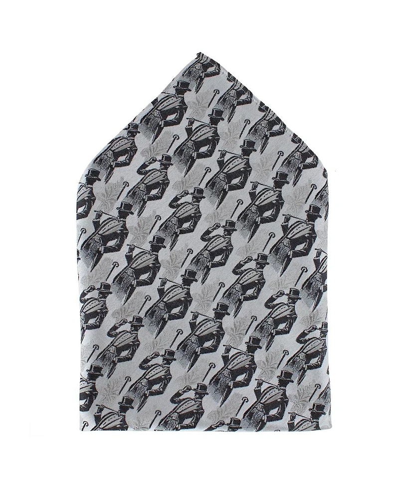 Trafalgar Men's Ambrose Dapper Night 12x12 Silk Pocket Square