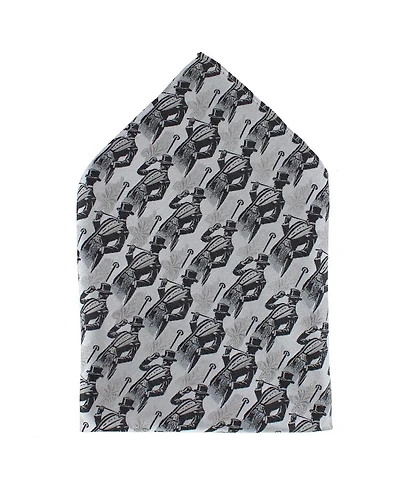 Trafalgar Men's Ambrose Dapper Night 12x12 Silk Pocket Square