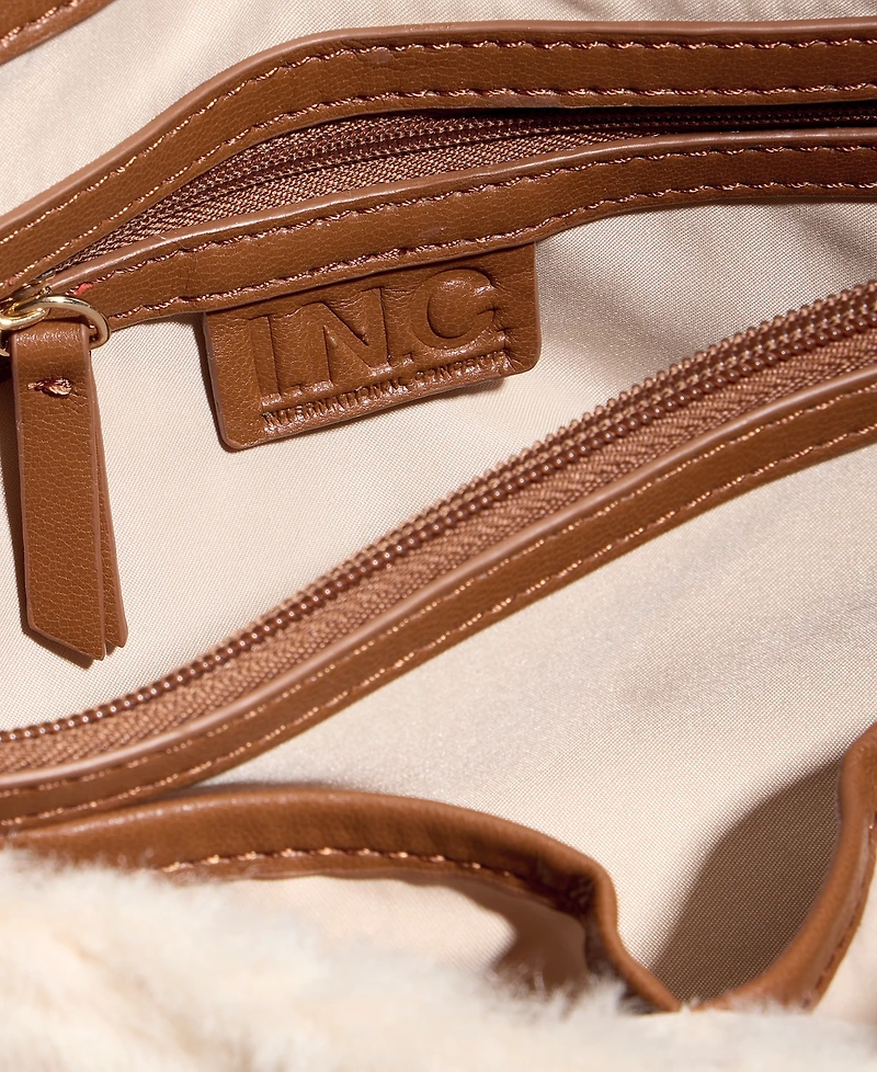 I.n.c. International Concepts Soft Ajae Quilted Faux Fur Handbag, Macy's Exclusive