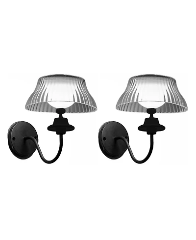 Maxsa Innovations Solar-powered Scallop Led Path or Wall Lamp