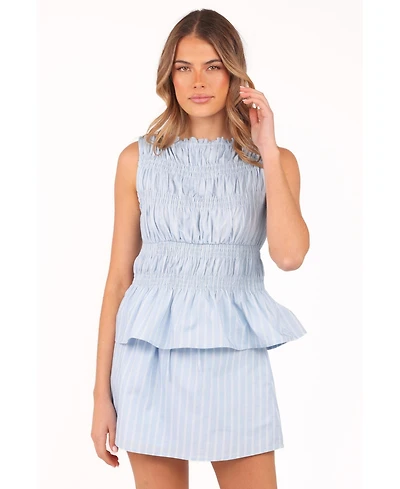 Petal and Pup Women's Daisy Skirt Set - Blue White Stripe Xl