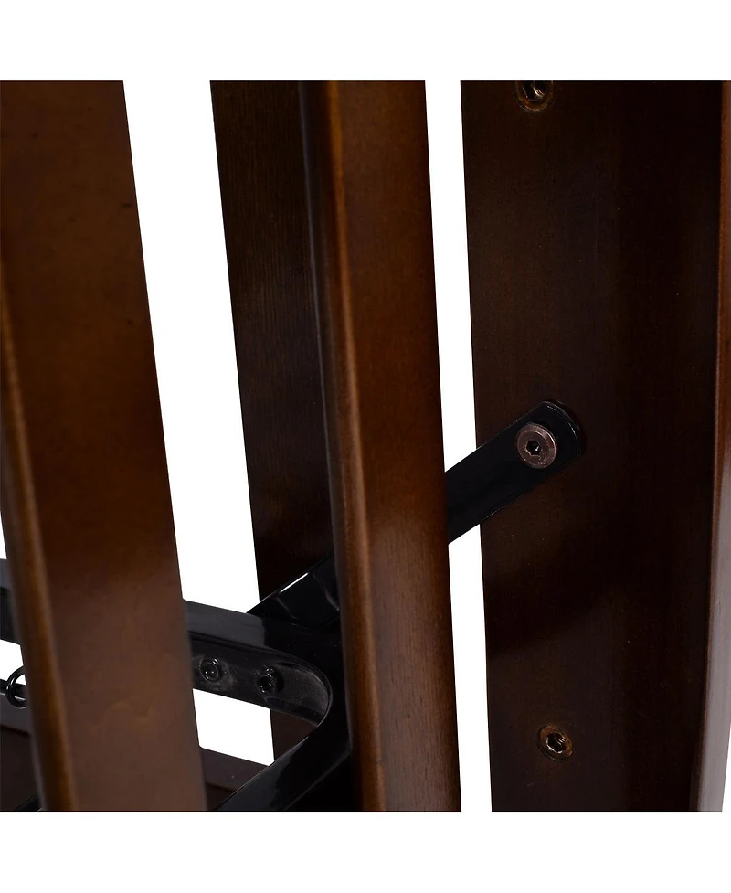 Costway Toddler Coffee Pine Wood Bed Crib Nursery