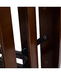 Costway Toddler Coffee Pine Wood Bed Crib Nursery