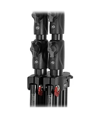 Manfrotto 1005BAC 107" Air Cushioned Aluminum Ranker Light Stand with 3-Sections & 2 Risers, Black