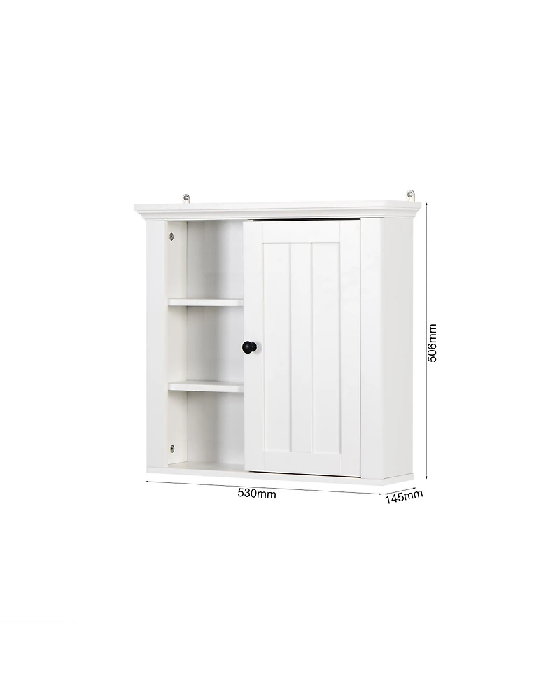 Casainc Wooden Wall Mounted Bathroom Cabinet with Single Door 20.86x5.71x20 in