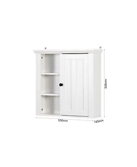 Casainc Wooden Wall Mounted Bathroom Cabinet with Single Door 20.86x5.71x20 in