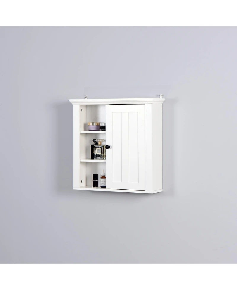 Casainc Wooden Wall Mounted Bathroom Cabinet with Single Door 20.86x5.71x20 in