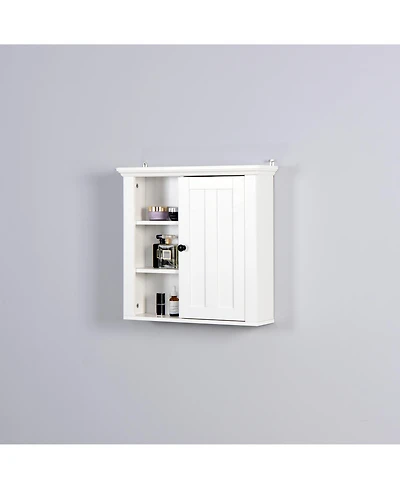Casainc Wooden Wall Mounted Bathroom Cabinet with Single Door 20.86x5.71x20 in