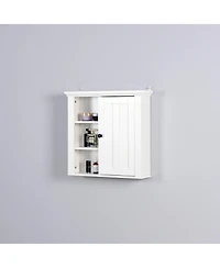 Casainc Wooden Wall Mounted Bathroom Cabinet with Single Door 20.86x5.71x20 in