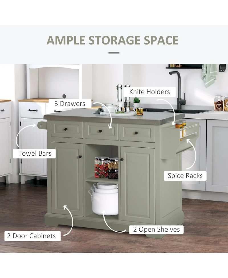 Slickblue Durable Kitchen Storage Cabinet with Doors and Shelves for Pantry Organization