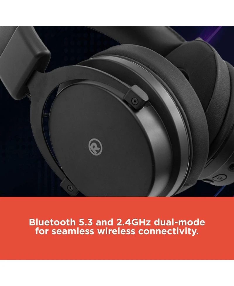 RadioShack Bluetooth 5.3 Gaming Wireless Headphones With Extra Cushion Ear Pads 3304409 Black