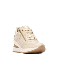 Women's Wedge Lace-Up Sneakers By Xti