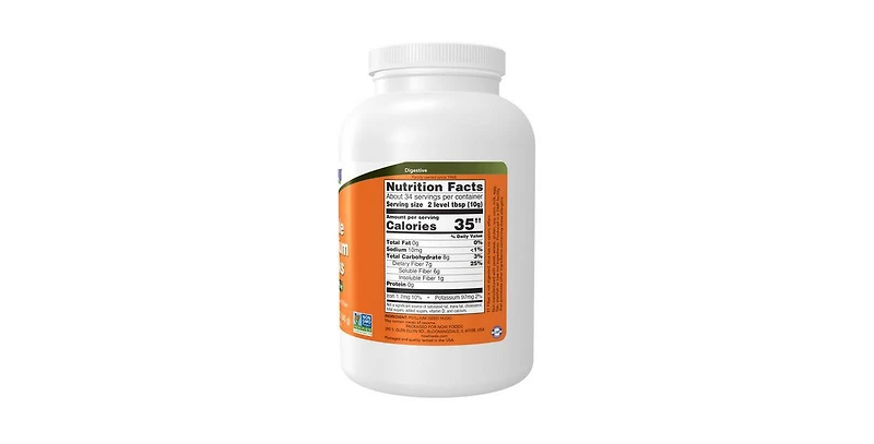 Now Foods Psyllium Husk Whole ,12 Oz