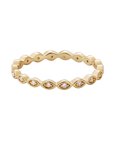 Adornia Gold Cubic Zirconia Marquis Eternity Band Ring