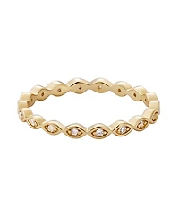 Adornia Gold Cubic Zirconia Marquis Eternity Band Ring