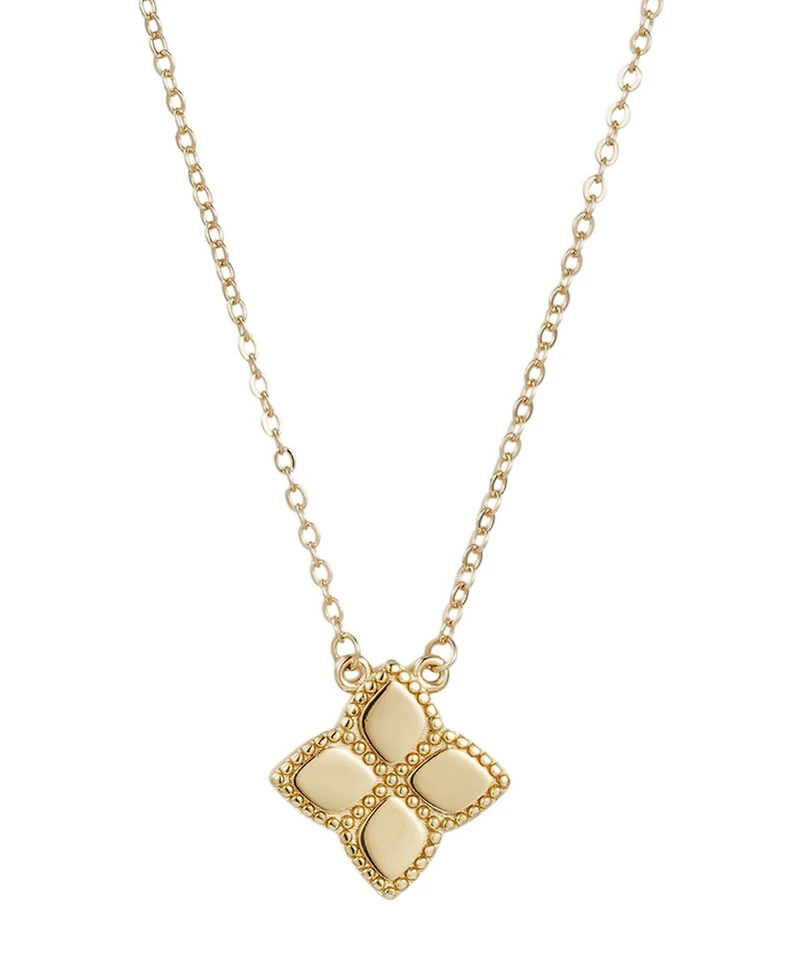 Adornia Gold Pointed Clover Necklace