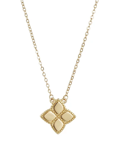 Adornia Gold Pointed Clover Necklace