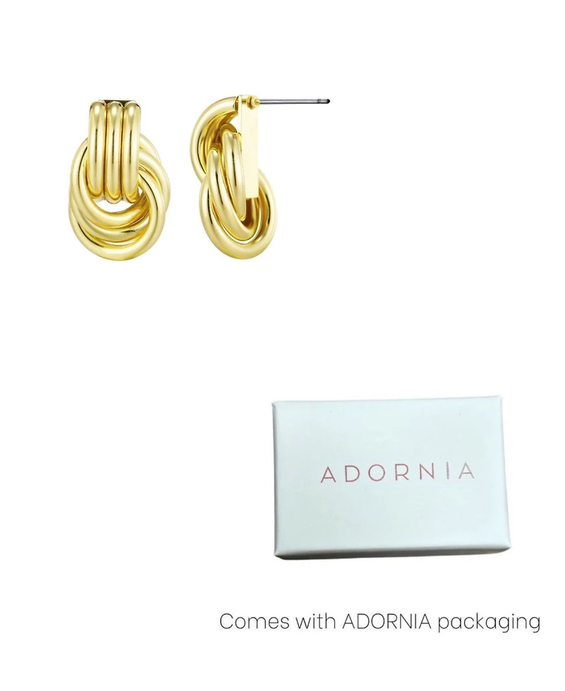 Adornia Gold Doorknocker Stud Earrings