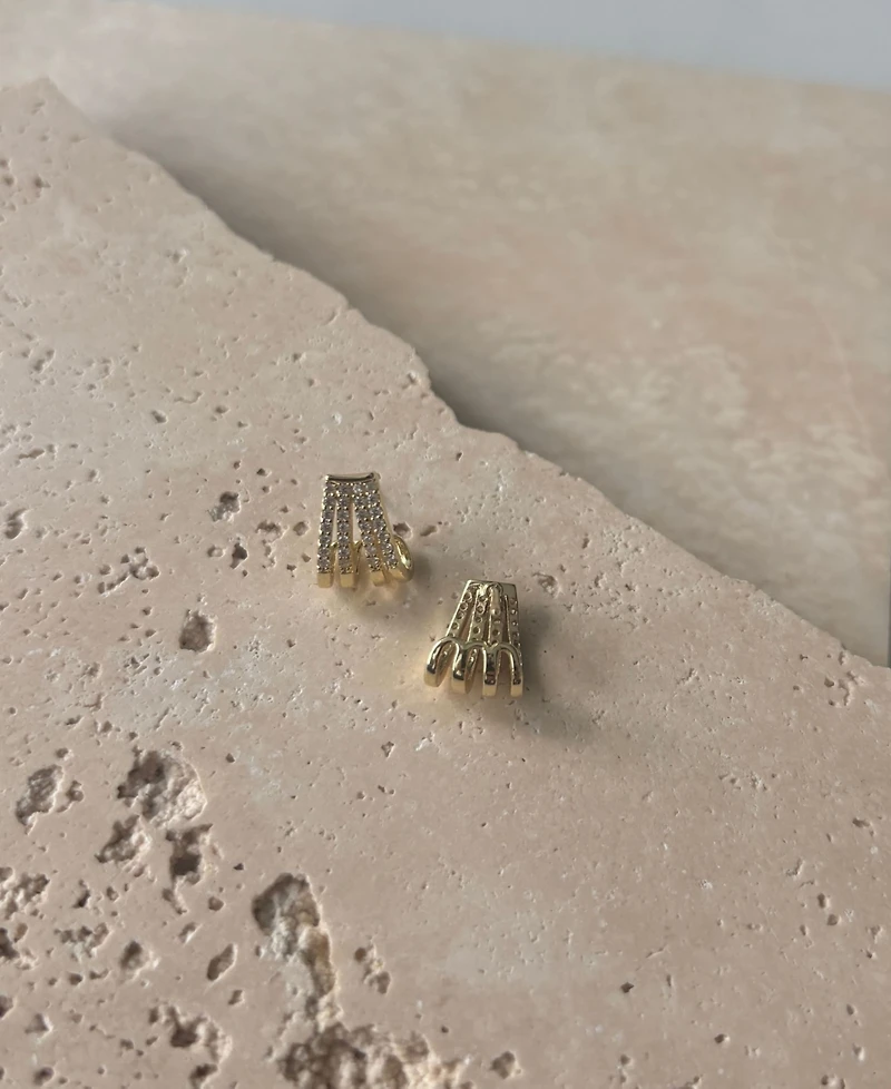 Adornia Gold Cubic Zirconia Ear Wrap Huggie Earrings