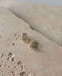 Adornia Gold Cubic Zirconia Ear Wrap Huggie Earrings