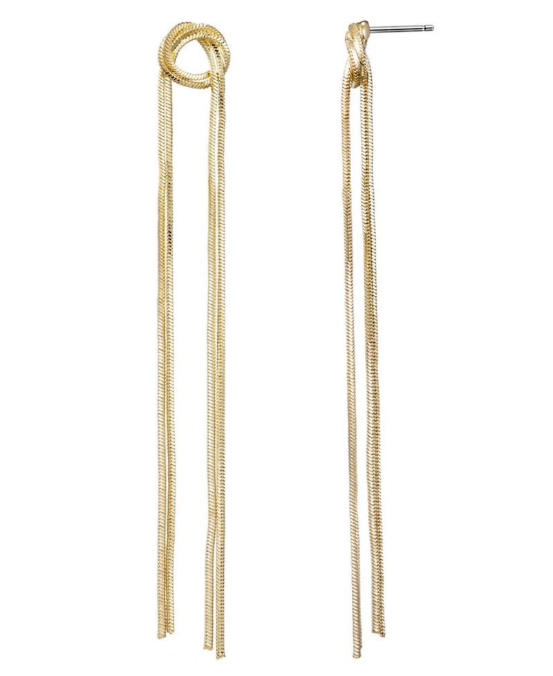 Adornia Gold Plated Slinky Rope Chain Sweeper Earrings