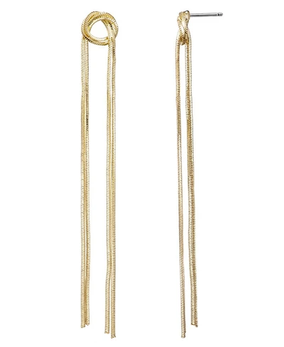 Adornia Gold Plated Slinky Rope Chain Sweeper Earrings