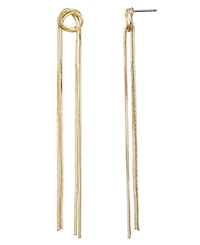 Adornia Gold Plated Slinky Rope Chain Sweeper Earrings