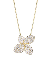 Adornia Gold Cubic Zirconia Oversized Flower Necklace