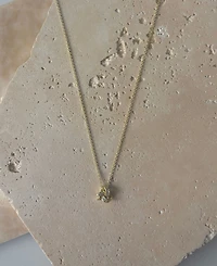 Adornia Gold Cubic Zirconia Halo Heart Necklace